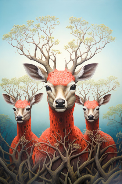 Surreal Wildlife 01 Deer by Matthias Hauser