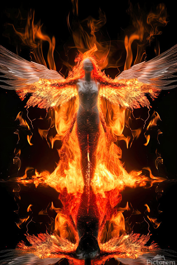 Angel of Fire 01 by Matthias Hauser Wall Art