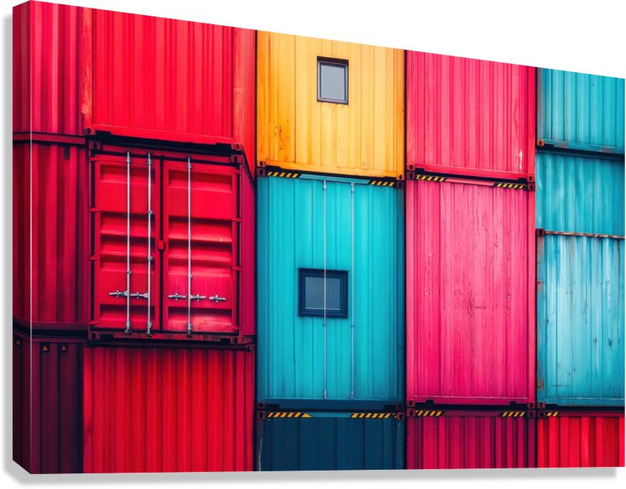 Colorful Shipping Containers by Matthias Hauser Wall Art