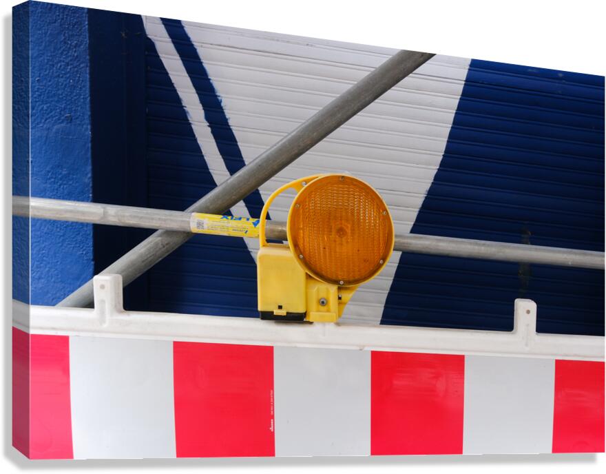 Construction Warning Light Berlin Canvas Print