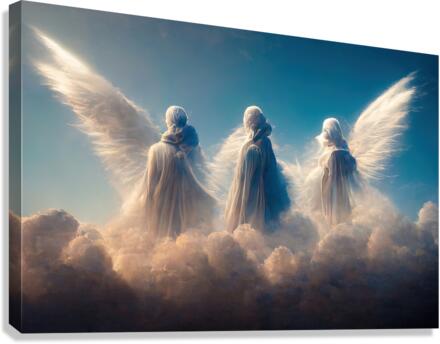Angel on clouds in Heaven 02 by Matthias Hauser Wall Art