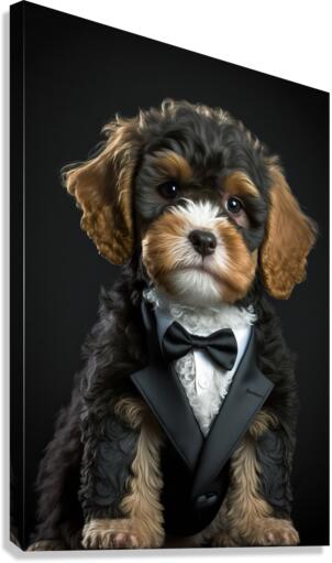 Well-dressed Animal 46 Cavapoo Dog Canvas Print