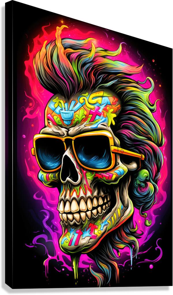 アート・デザイン・音楽 SKULLS IN CONTEMPORARY ART AND DESIGN Street Art Skull Headphones Skull Rainbow Colorful Skull Art
