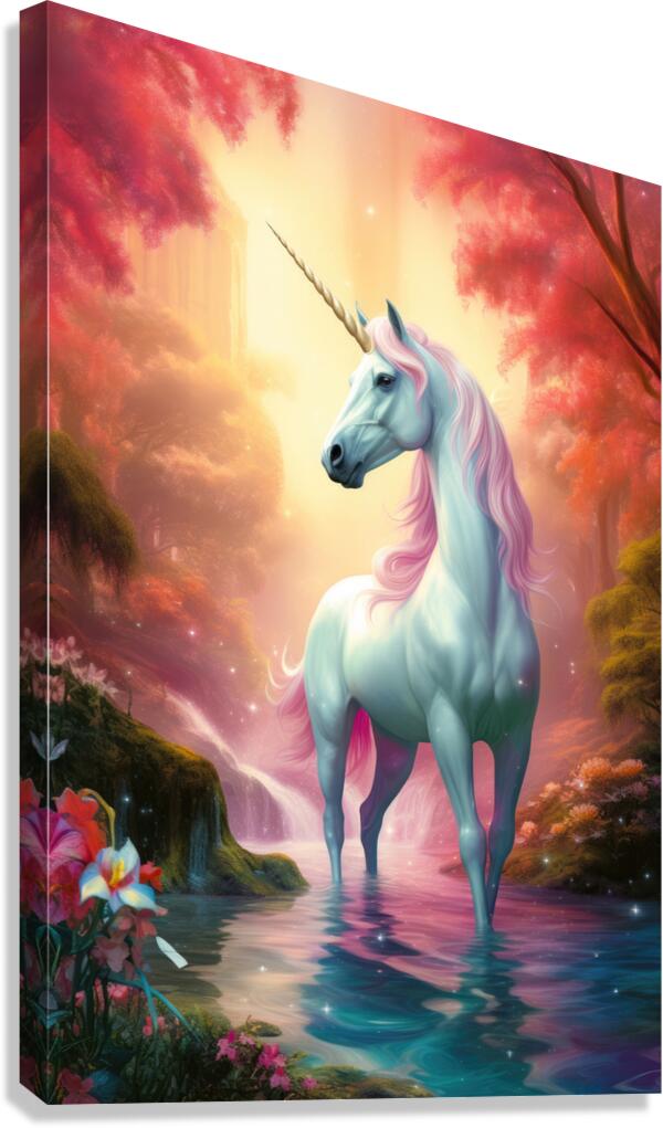 Unicorn Fantasy Wonderland 01 by Matthias Hauser Wall Art