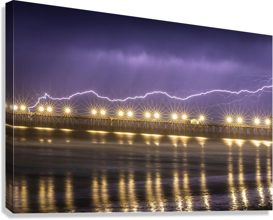 Pier Strike Canvas Print