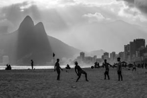 Football Practice at Ipanema Beach in Rio de Janeiro
