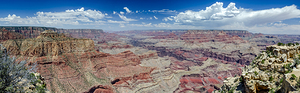 High resolution widescreen panorama shot of the Grand Canyon
