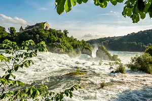 Famous Rhine Falls Rheinfall in Schaffhausen