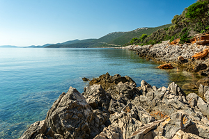 Beautiful bay near Nerezine on the island of Losinj in the Adriatic Sea Croatia