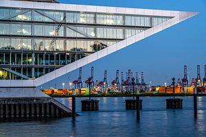 Dockland Building at Night Side