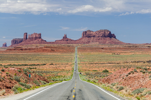 Road towards Monument Valley