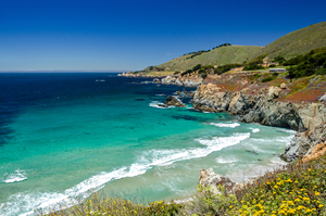 Beautiful bay at the Pacific Ocean
