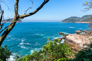 Lonely Fisherman in Rio de Janeiro