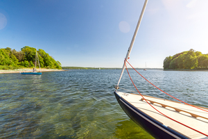 Anchoring in Beautiful Bay on Store Okseo