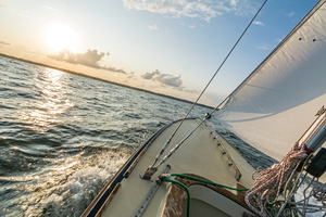 View from a sailing boat on the Baltic Sea