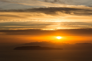 Sunset over an Island