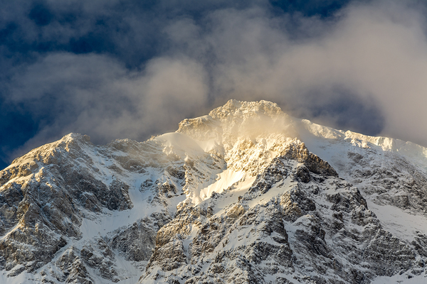 The Majestic Ortler Mountain in the European Alps behind scenic clouds Print