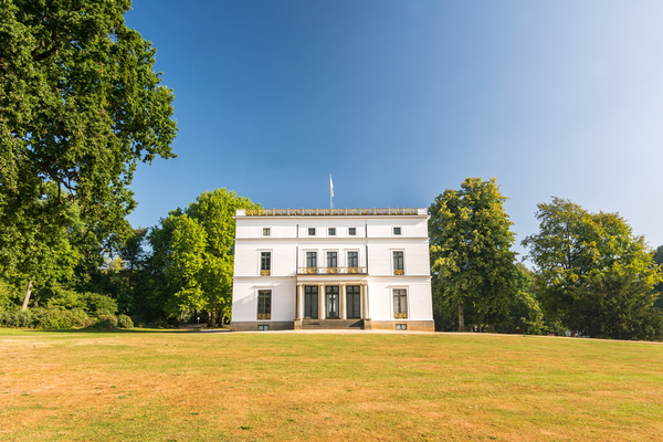 Jenischhaus in a landscaped park Jenischpark in Hamburg by caladoart
