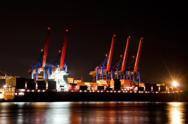 Unloading at Night Print