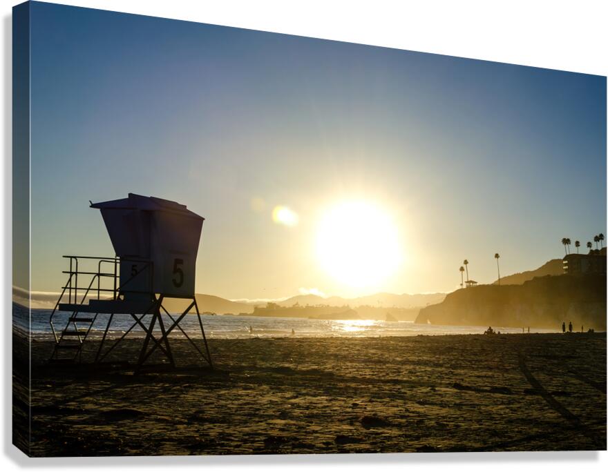 Scenic sunset at Pismo Beach California USA Canvas Print