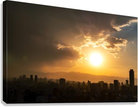 Mexico City Sunset Impression sur toile