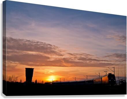 Evening Train Canvas Print