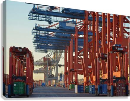 Harbor Cranes  Canvas Print