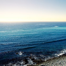 Beautiful light over the Pacific Ocean in California United States