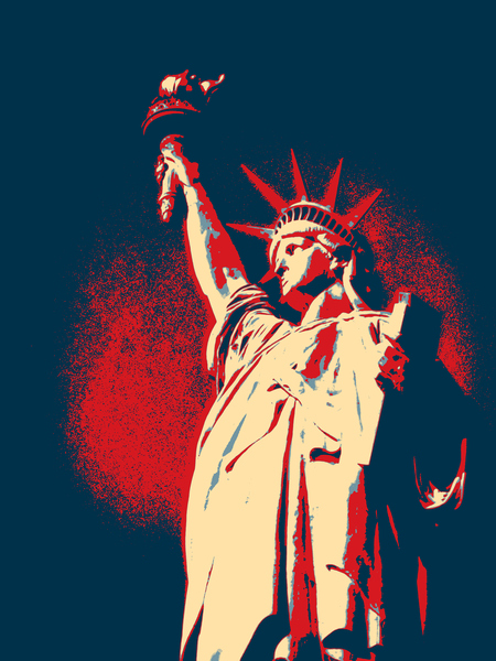 Statue of Liberty election poster by LuisaFumi