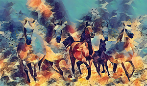 horses 2 oilpolyart 2