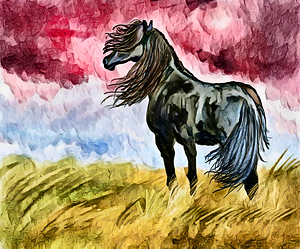 horse 3 oilpainting 2