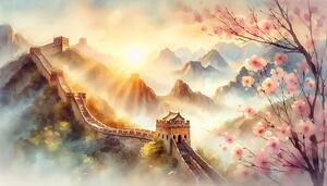 Golden Dawn at the Great Wall