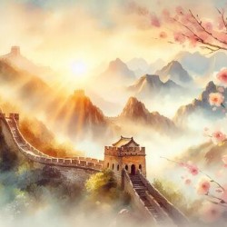 Golden Dawn at the Great Wall