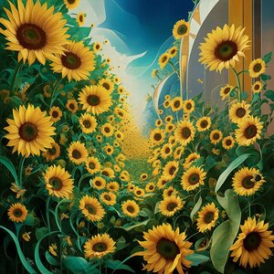 a stunning collection of sunflower inspired wall
