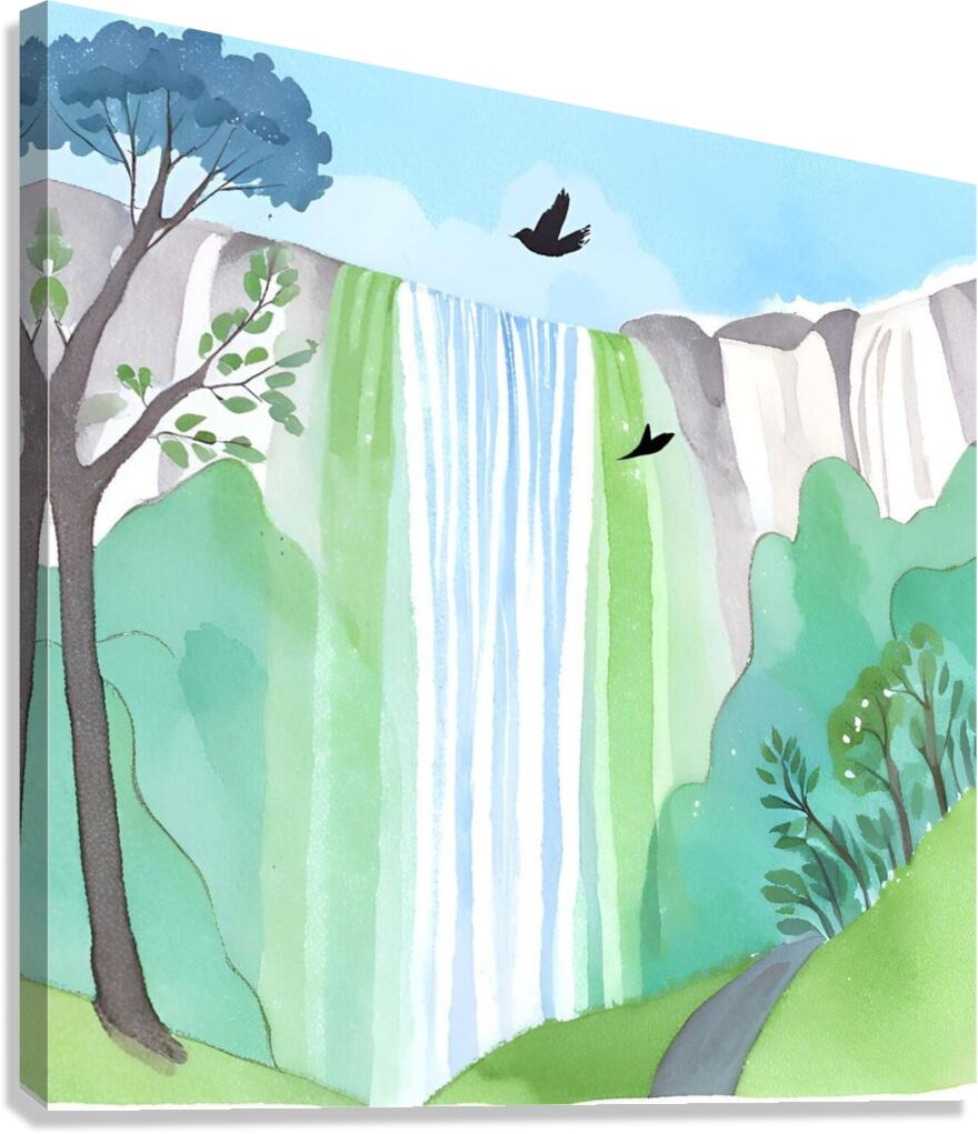 waterfall cascading Canvas Print