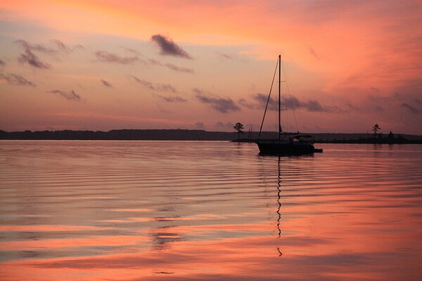Sailboat At Dusk by MPerry