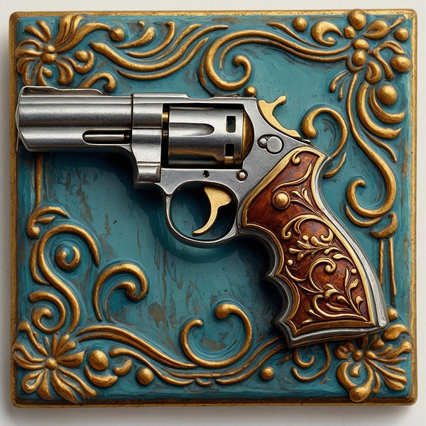Gilded Revolver by Boylston