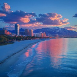 Pink Tide at Dusk