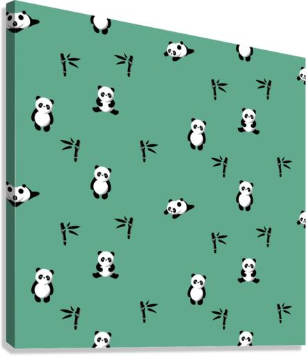 Pandas Pattern Canvas Print