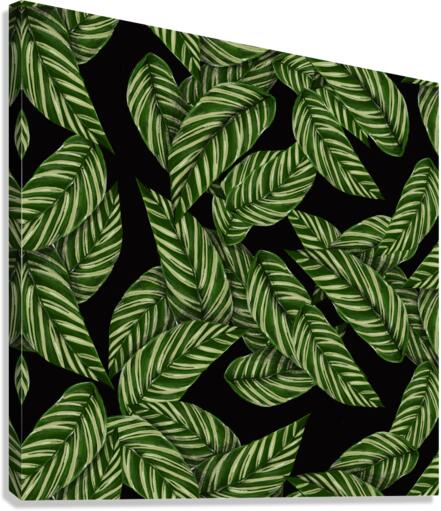 Background Pattern Leaves Texture Design Wall Canvas Print