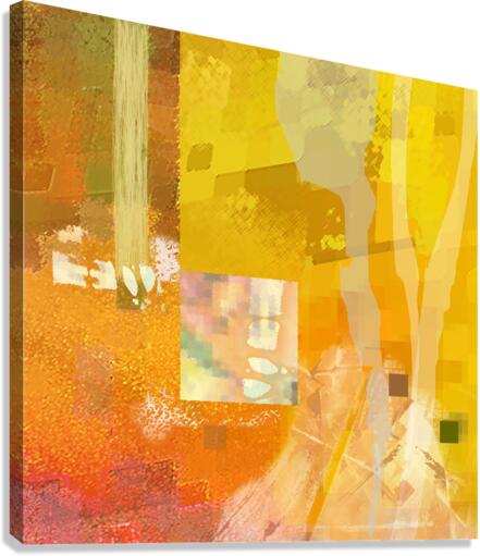  Orange Map Canvas Print