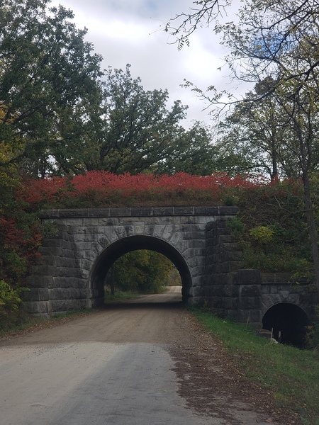 Stone bridge in the fall Print