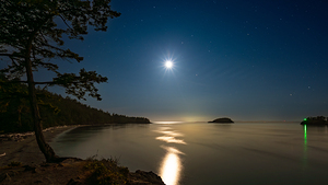 Moonglow at Deception Pass