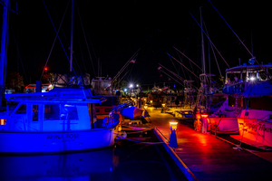 North Carolina Boats at night