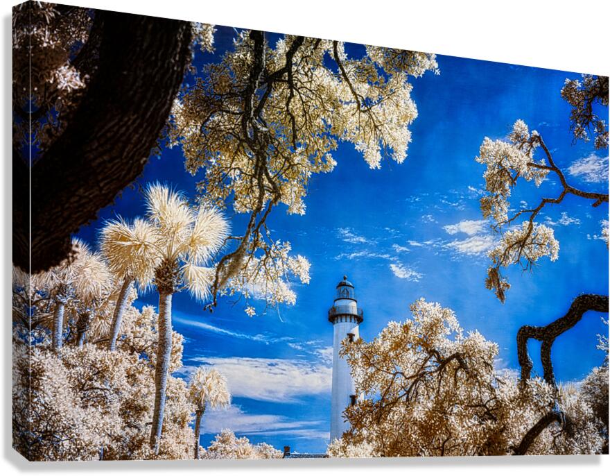 Whispers of Light: Saint Simons Lighthouse Enchantment Canvas Print