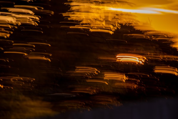 Abstract image featuring orange light and shadows 1 by Grant Cookson