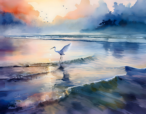 Egret Fishing