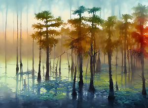 Cypress Trees in the Swamp