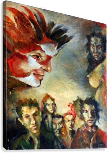 demented minded crowd.. Canvas Print