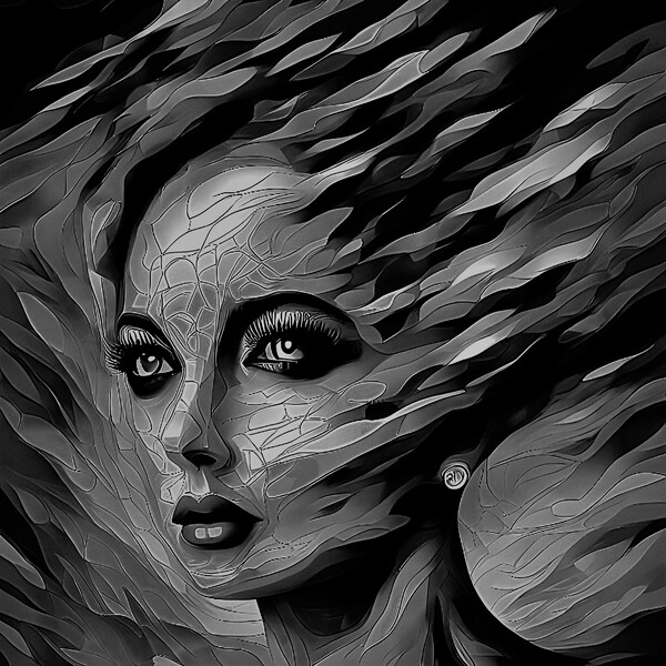Jenny on Fire BW  by Winchawa